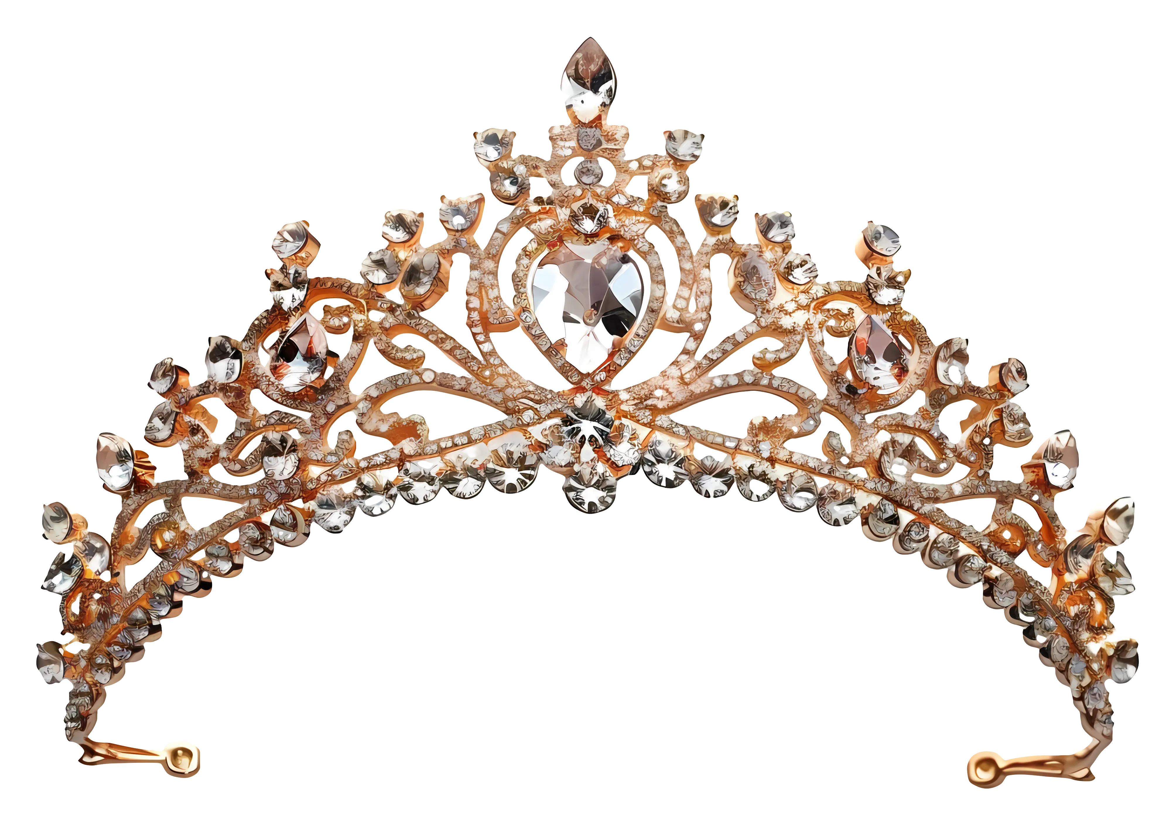 Ornate Gold and Jeweled Tiara