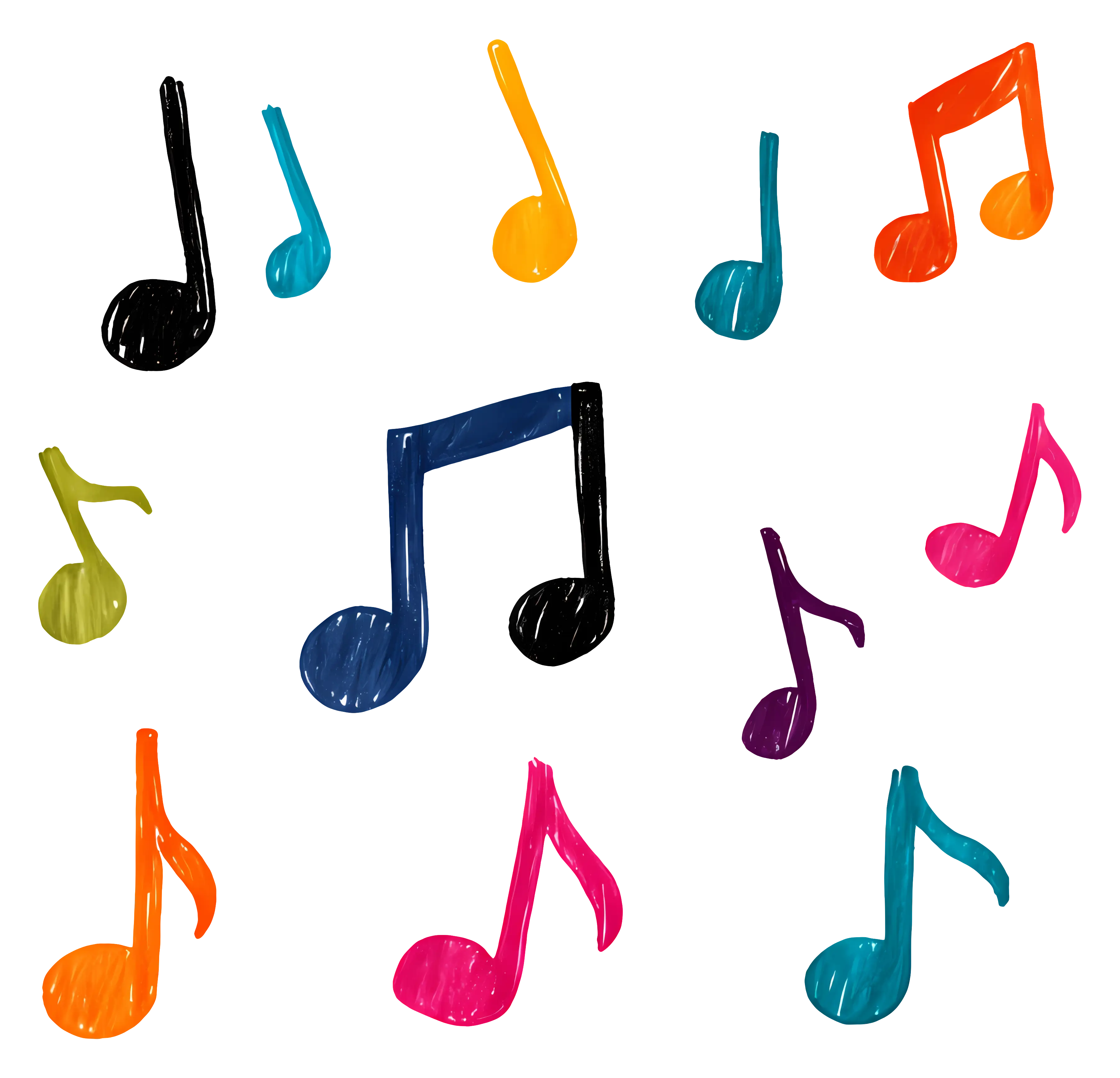Colorful Music Notes Illustration