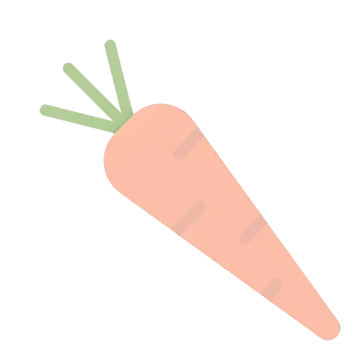 Minimalist Cartoon Carrot Illustration