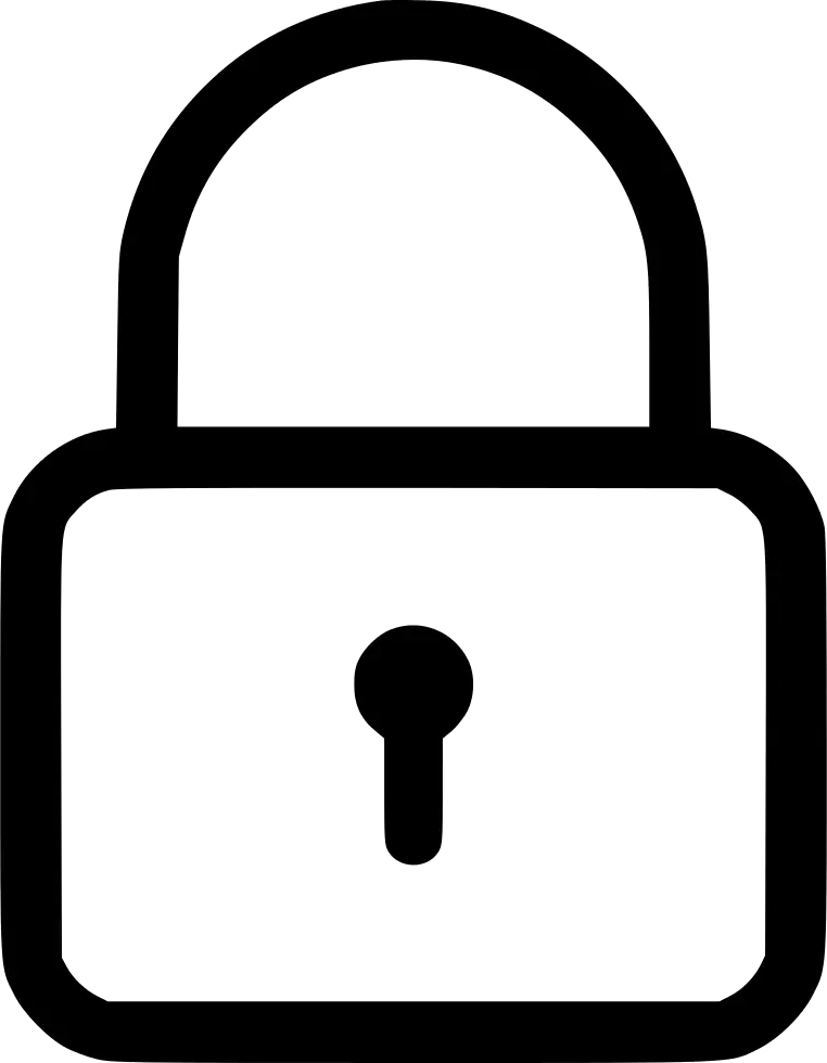 Black Padlock Icon for Security and Privacy