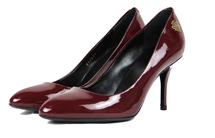 Glossy Burgundy High Heels
