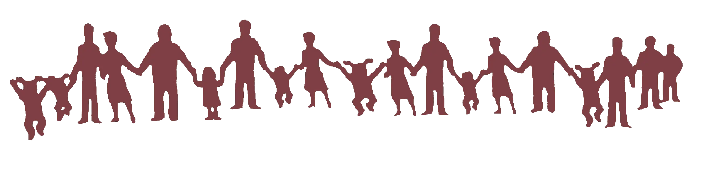 Family Silhouette Holding Hands