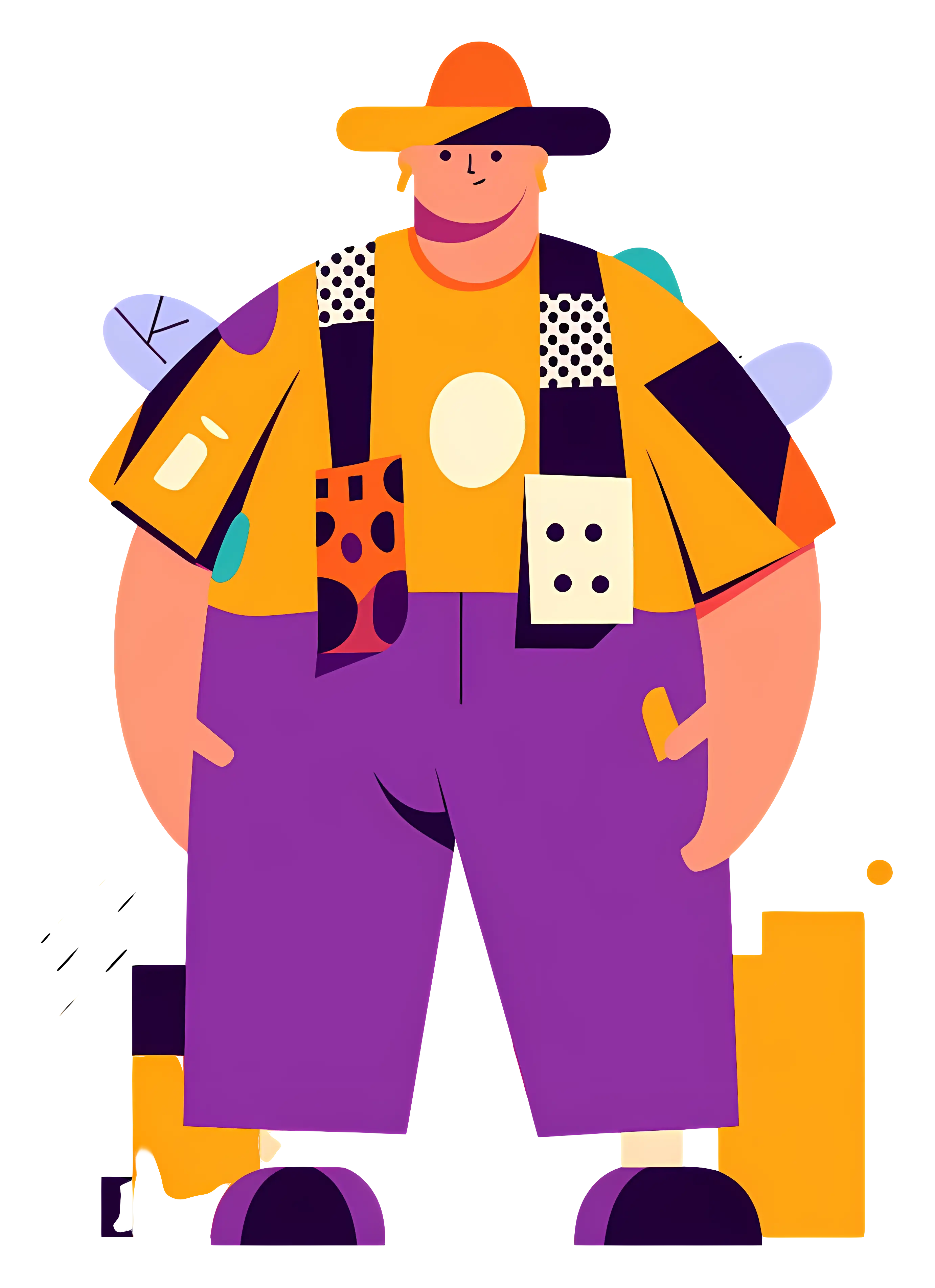 Colorful Cartoon Character