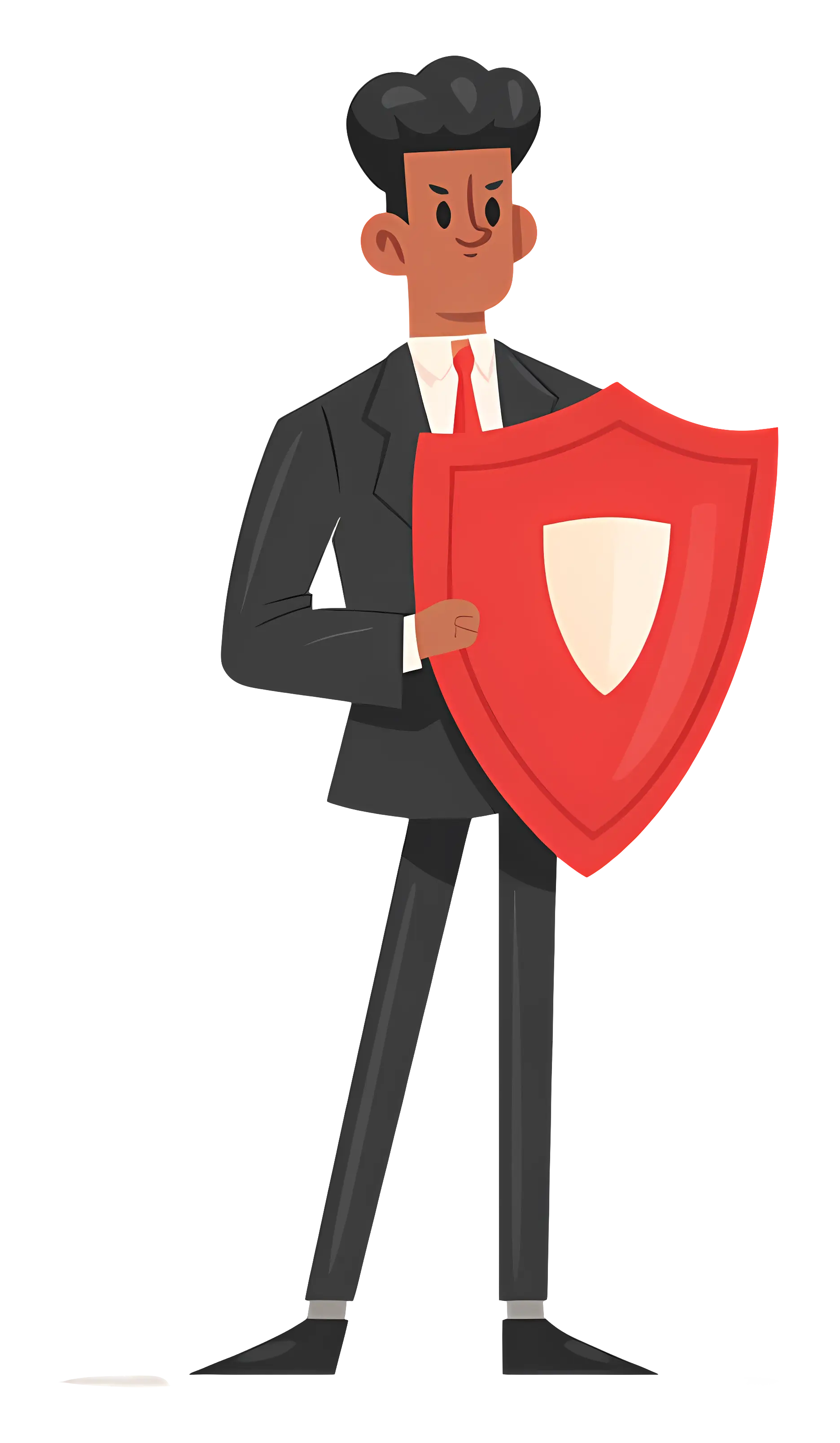 Cartoon Character with Shield
