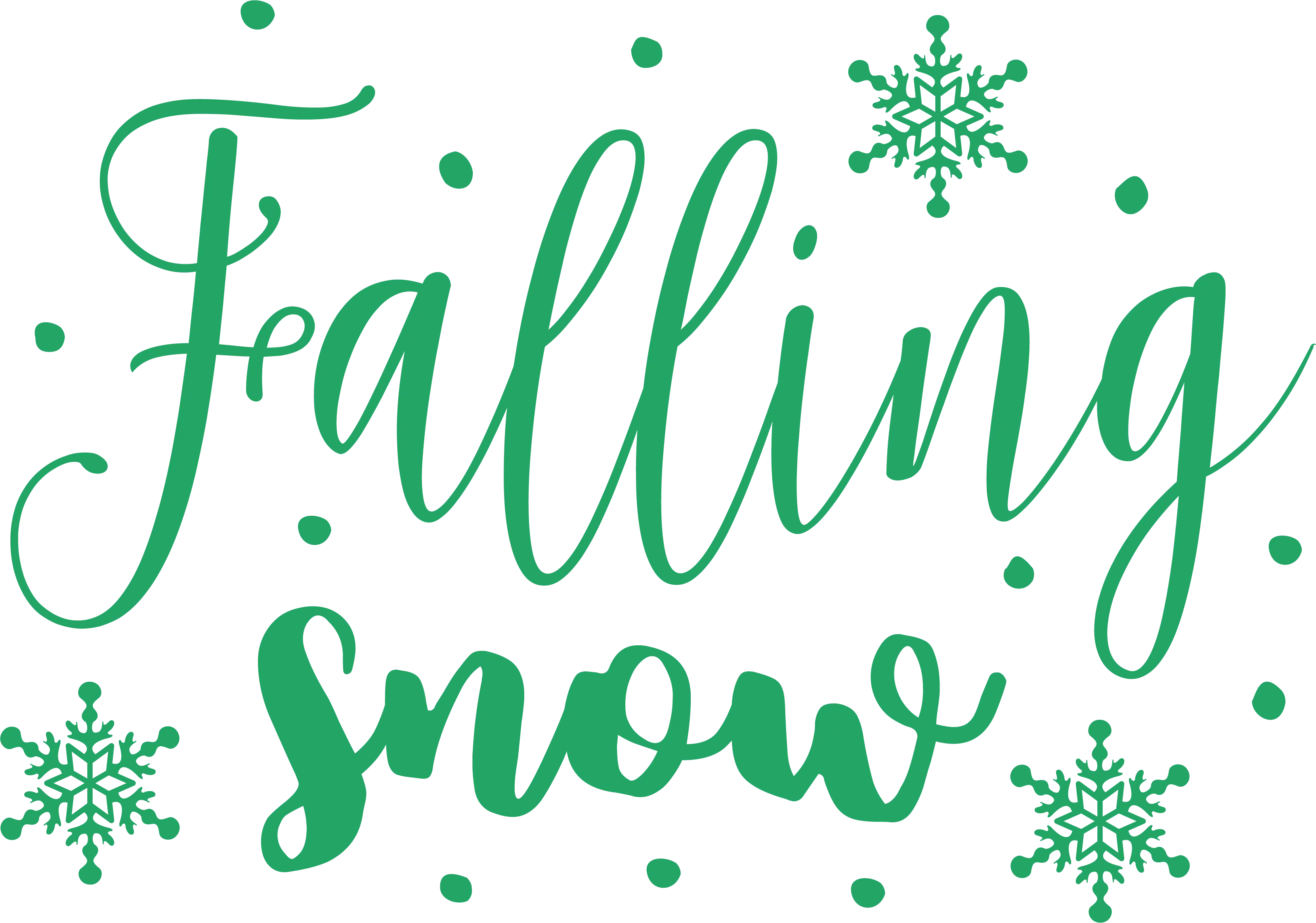 Typography with Falling Snow Theme