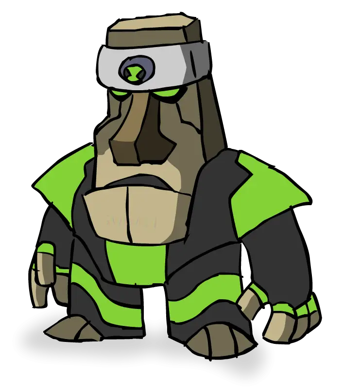 Rock Alien Cartoon Character