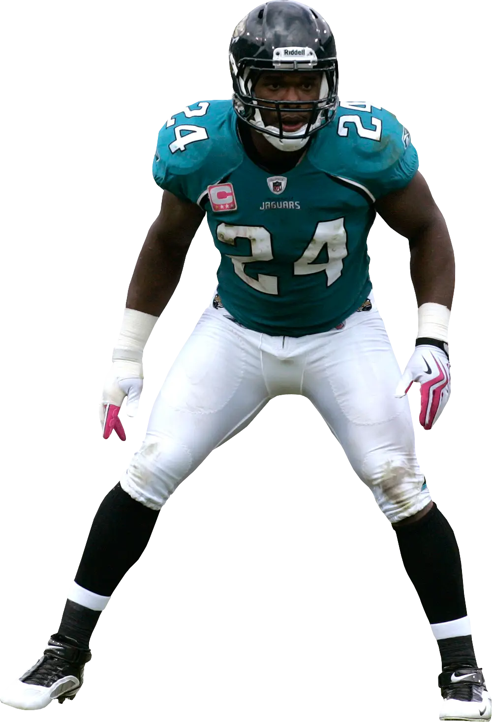 Football Player in Action Wearing Sports Gear