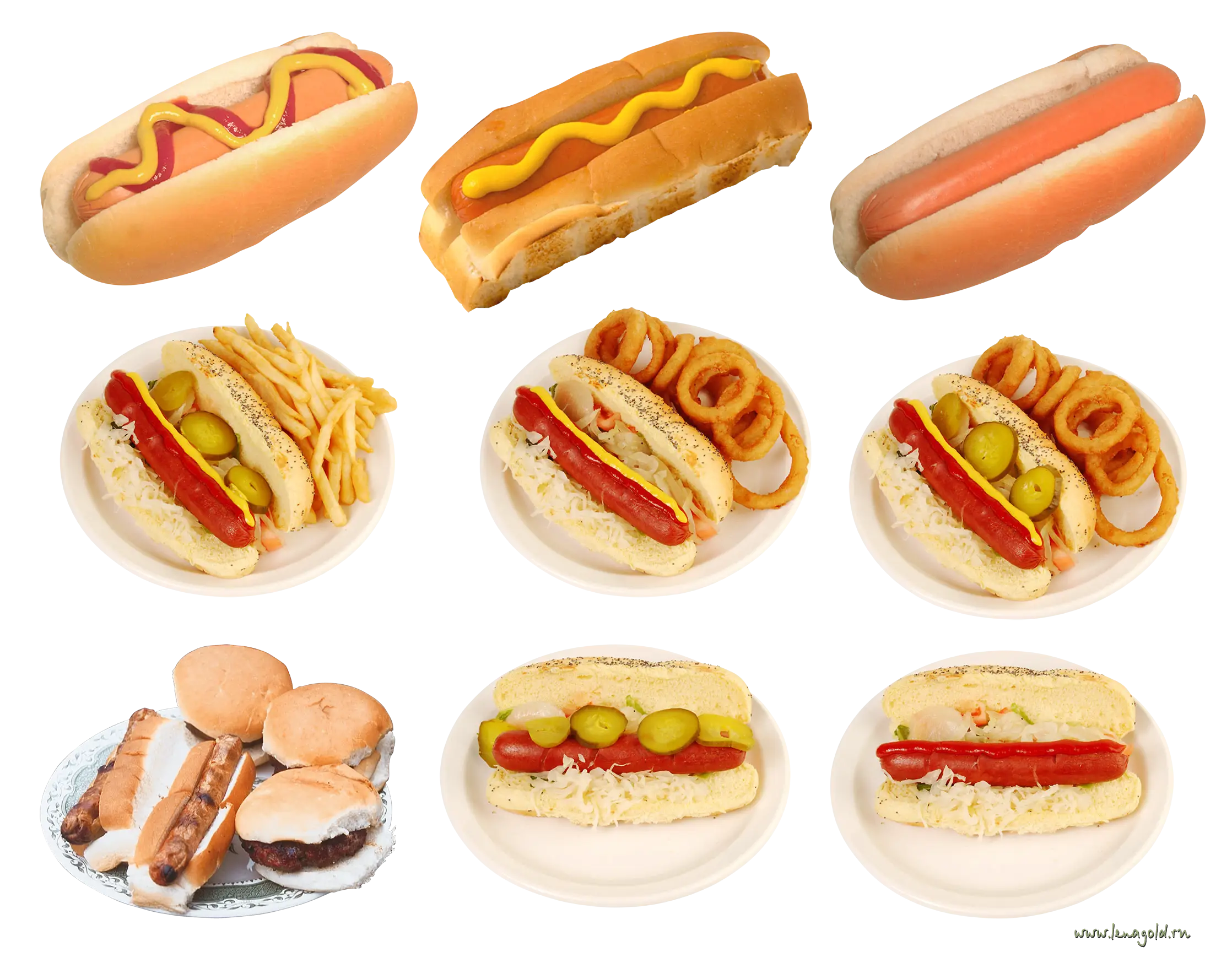 Assorted Hot Dogs and Sides