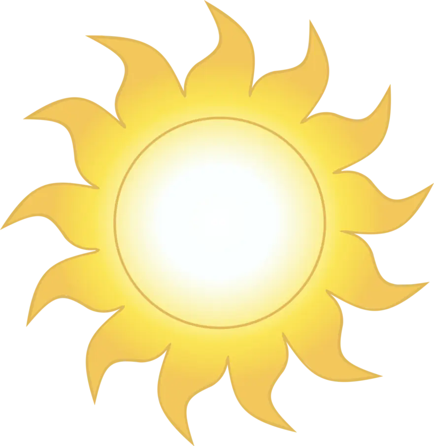 Radiant Yellow Sun Illustration for Nature and Energy
