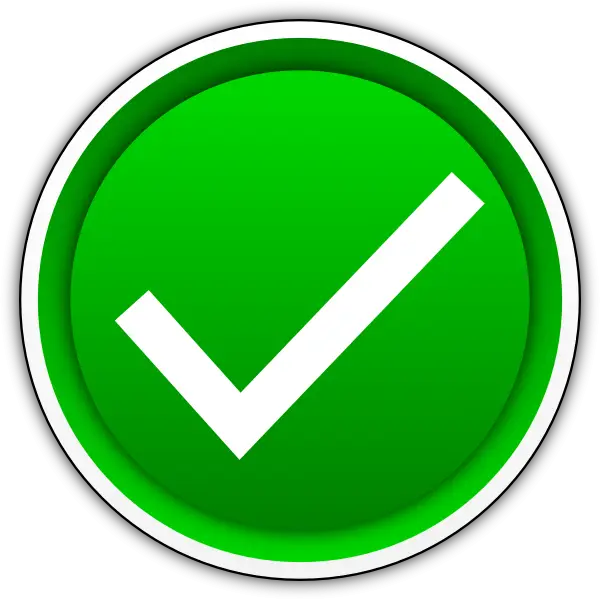 Green Check Mark Icon for Approval and Success