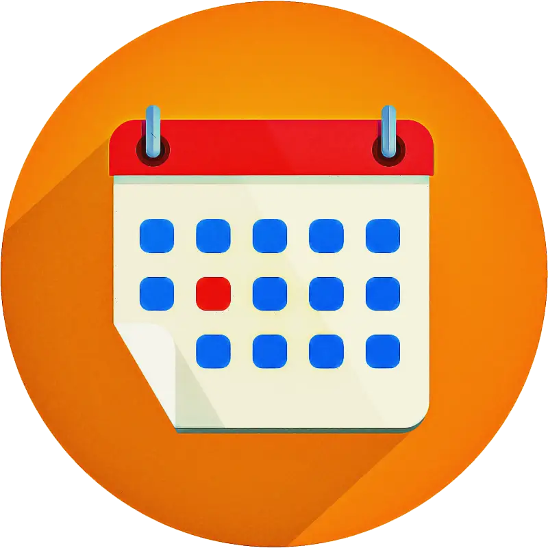 Red and Blue Colorful Calendar Icon