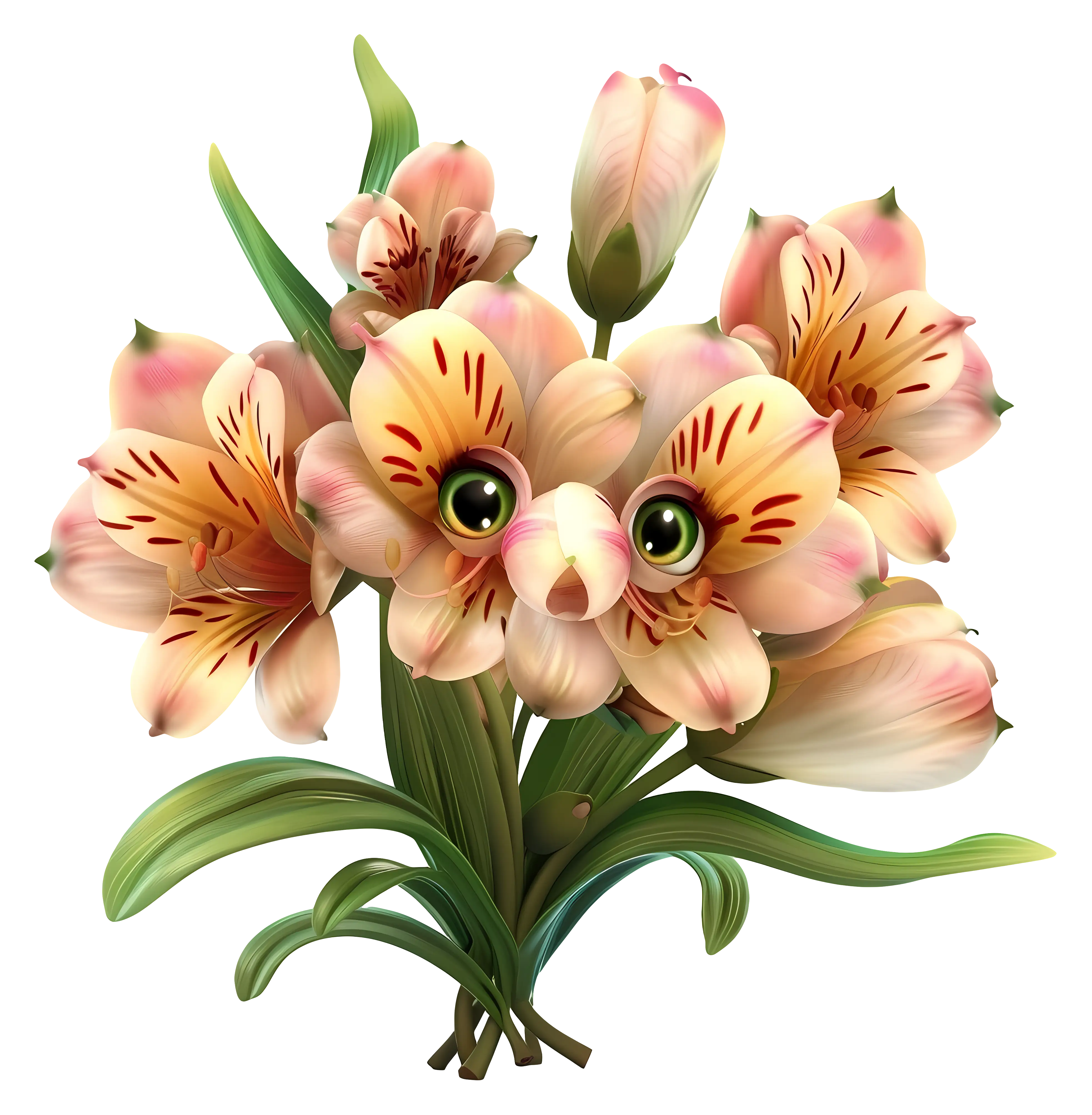 Whimsical Flowers with Eyes