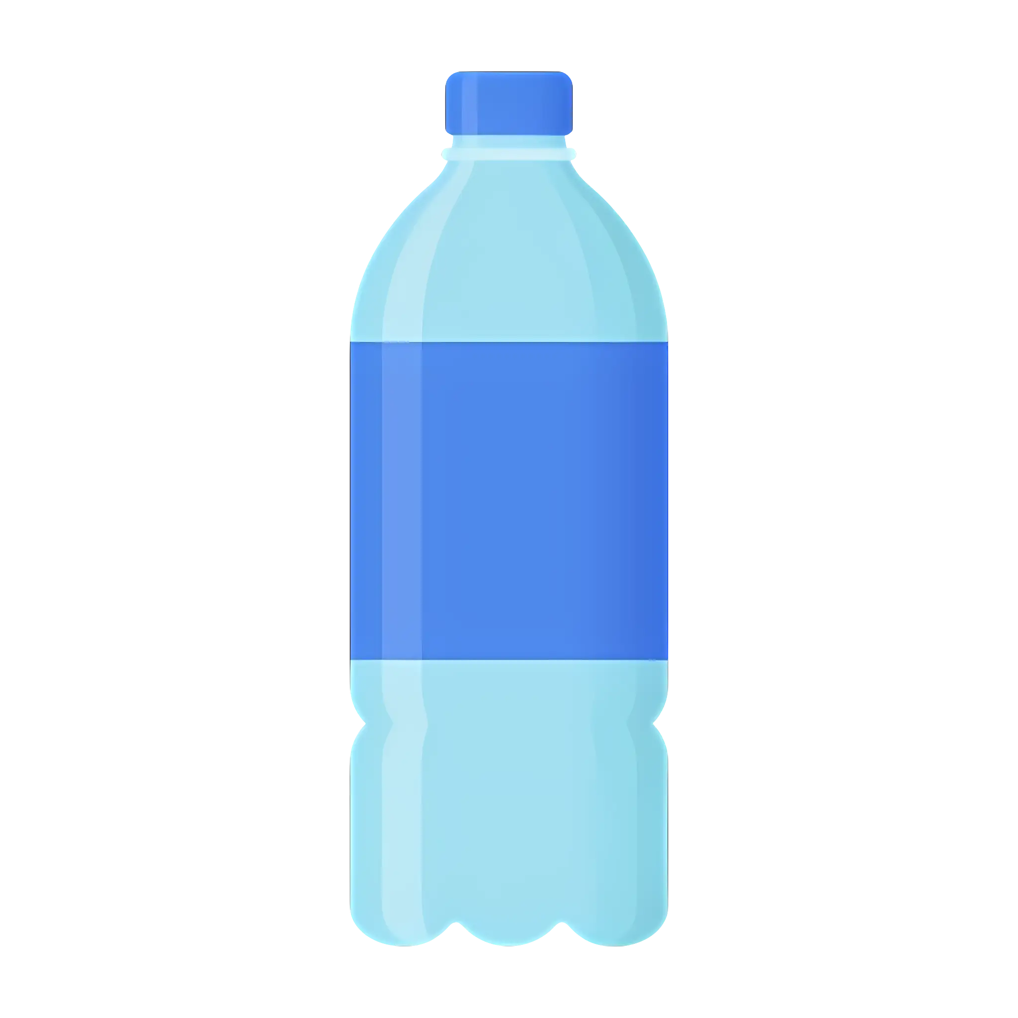 Blue Water Bottle Illustration