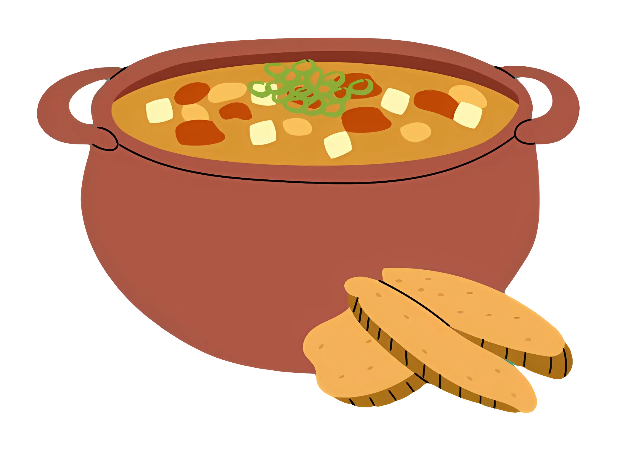 Hearty Soup with Bread