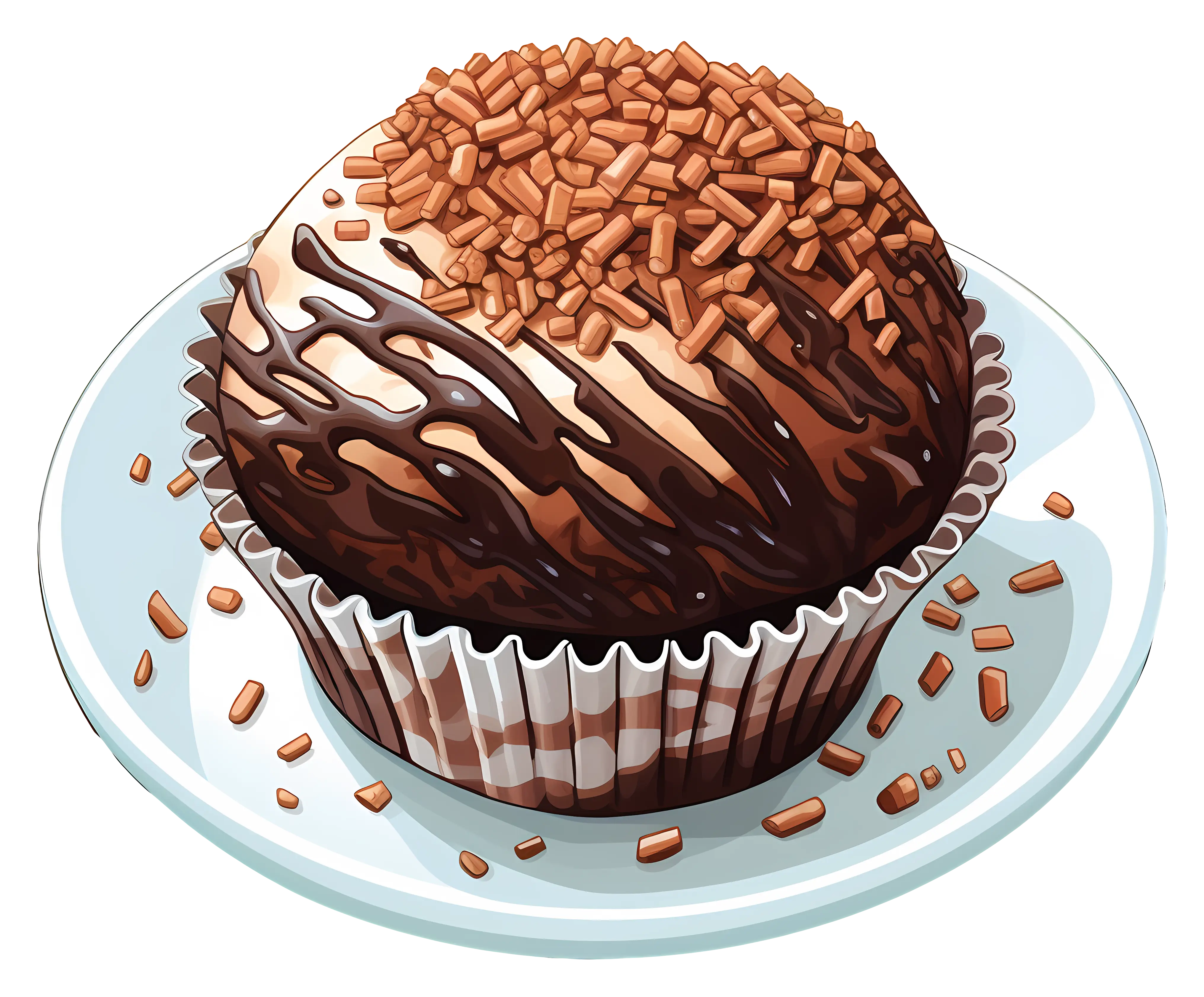 Delicious Chocolate Cupcake with Sprinkles