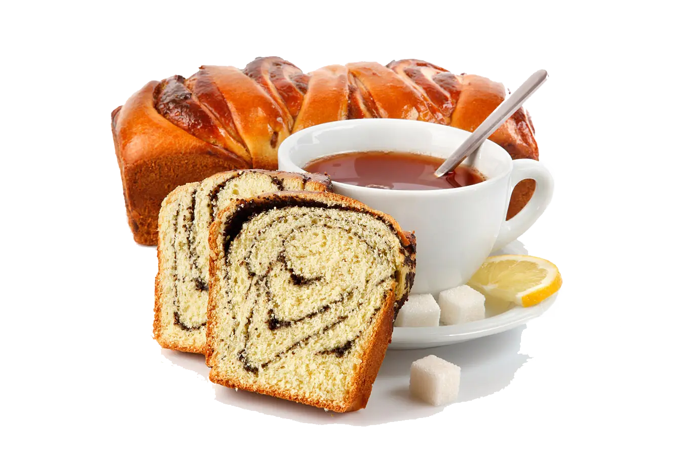 Delicious Tea and Cake for Breakfast