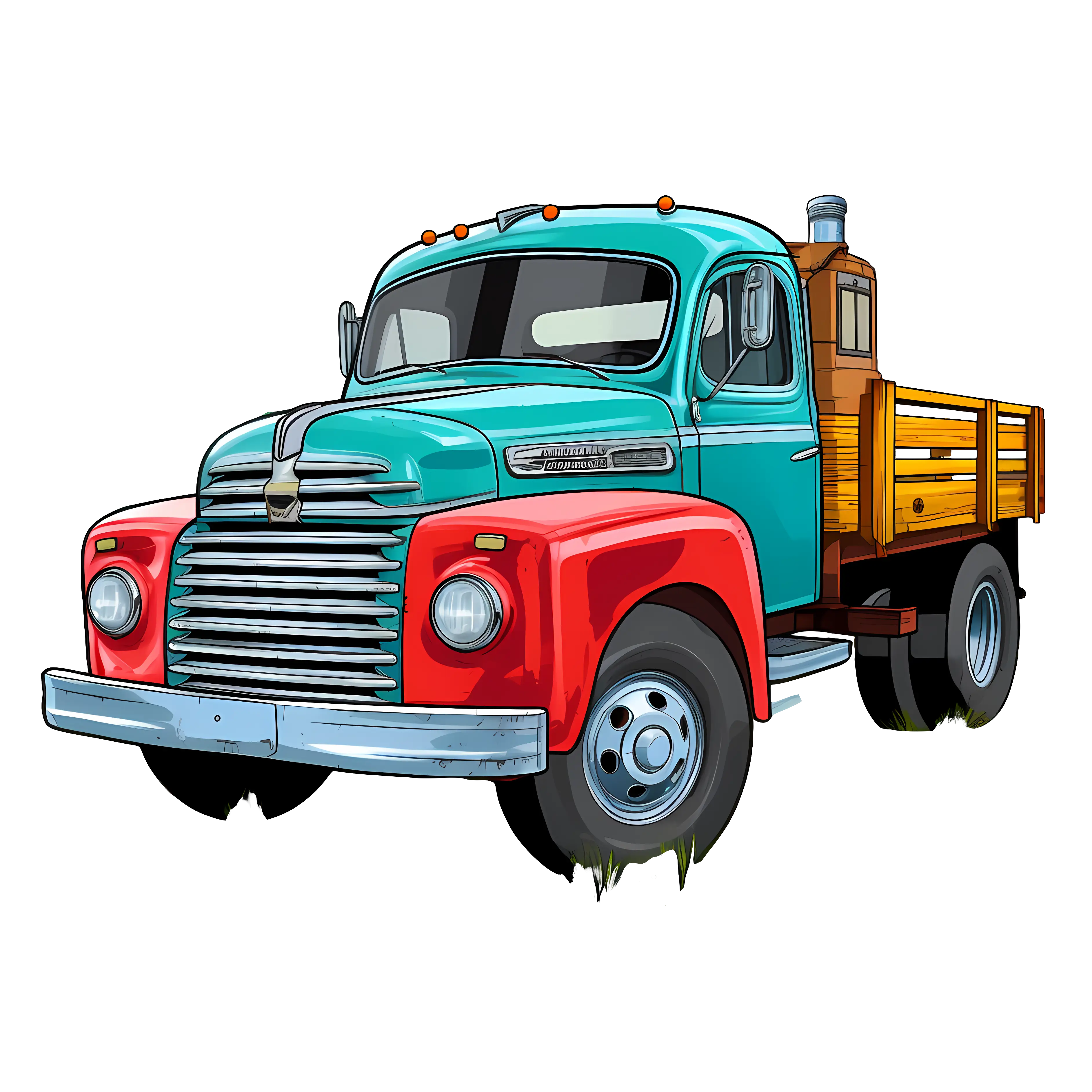 Vintage Style Truck Illustration