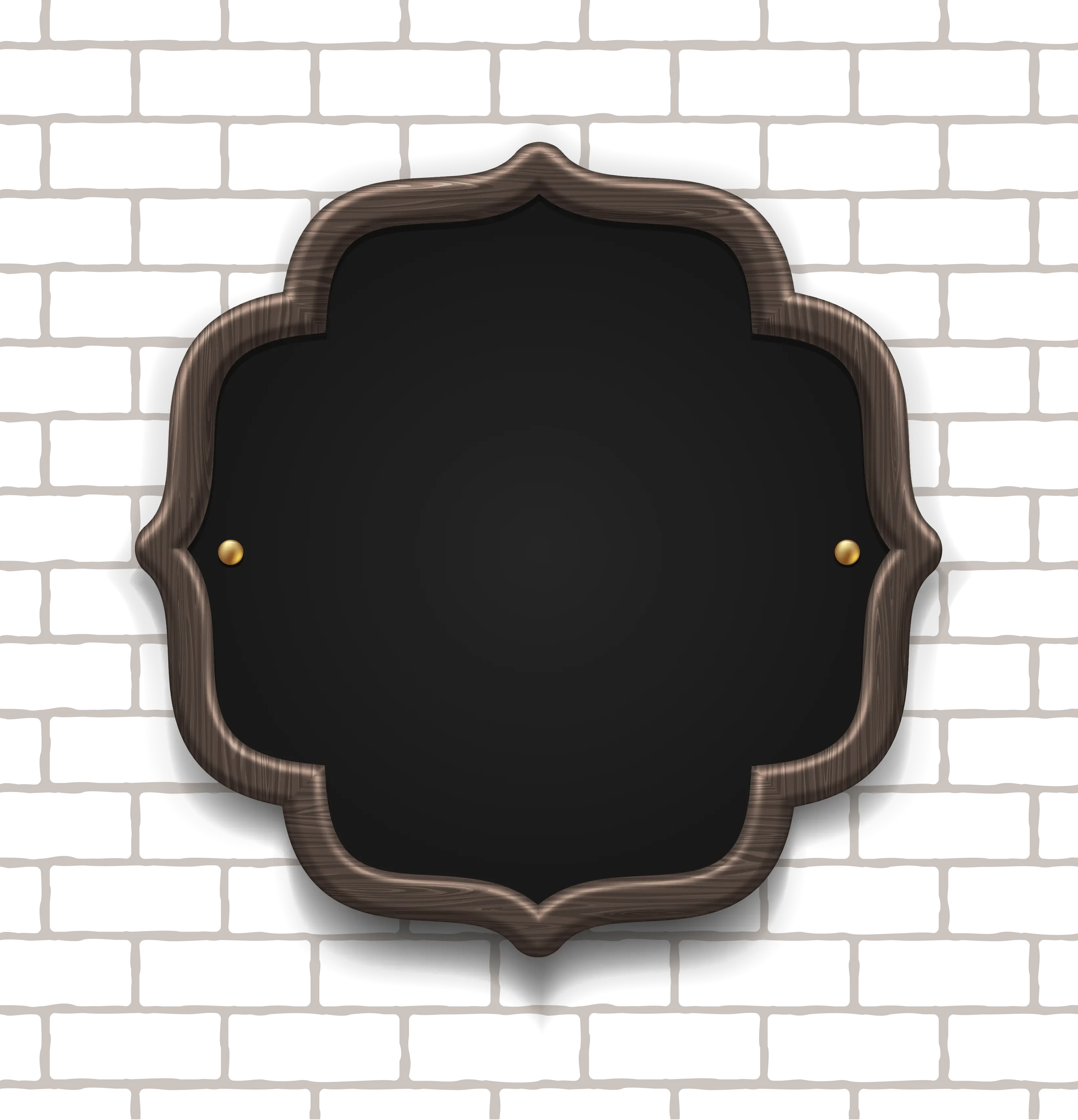 Vintage Blackboard on Brick Wall