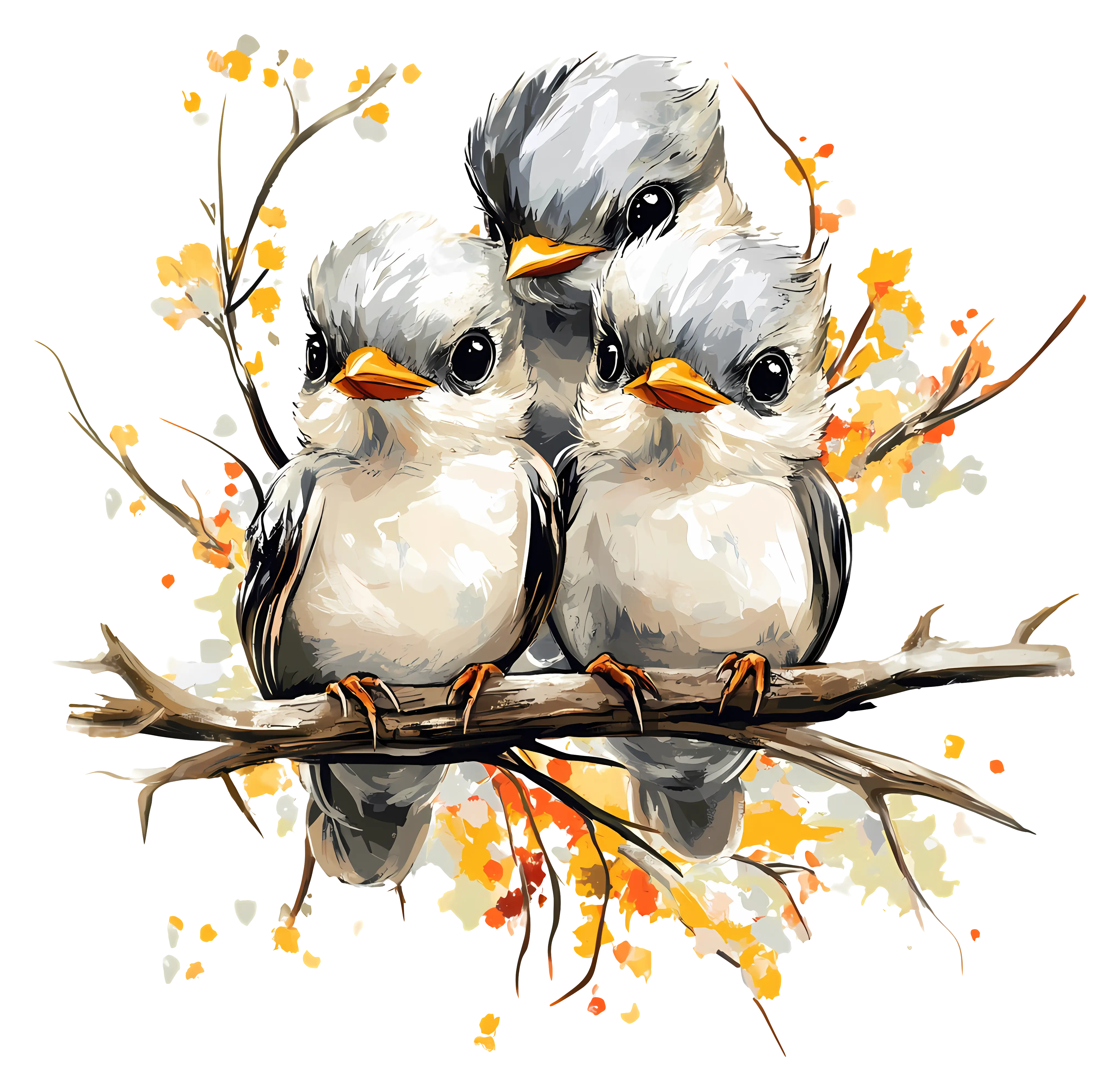 Three Birds on a Branch