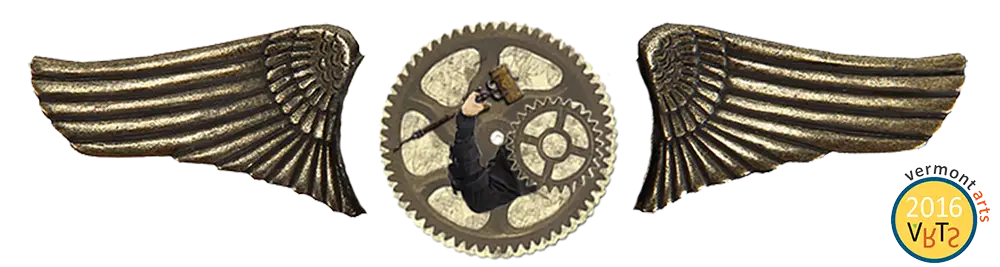 Steampunk Mechanical Wings and Gears Design