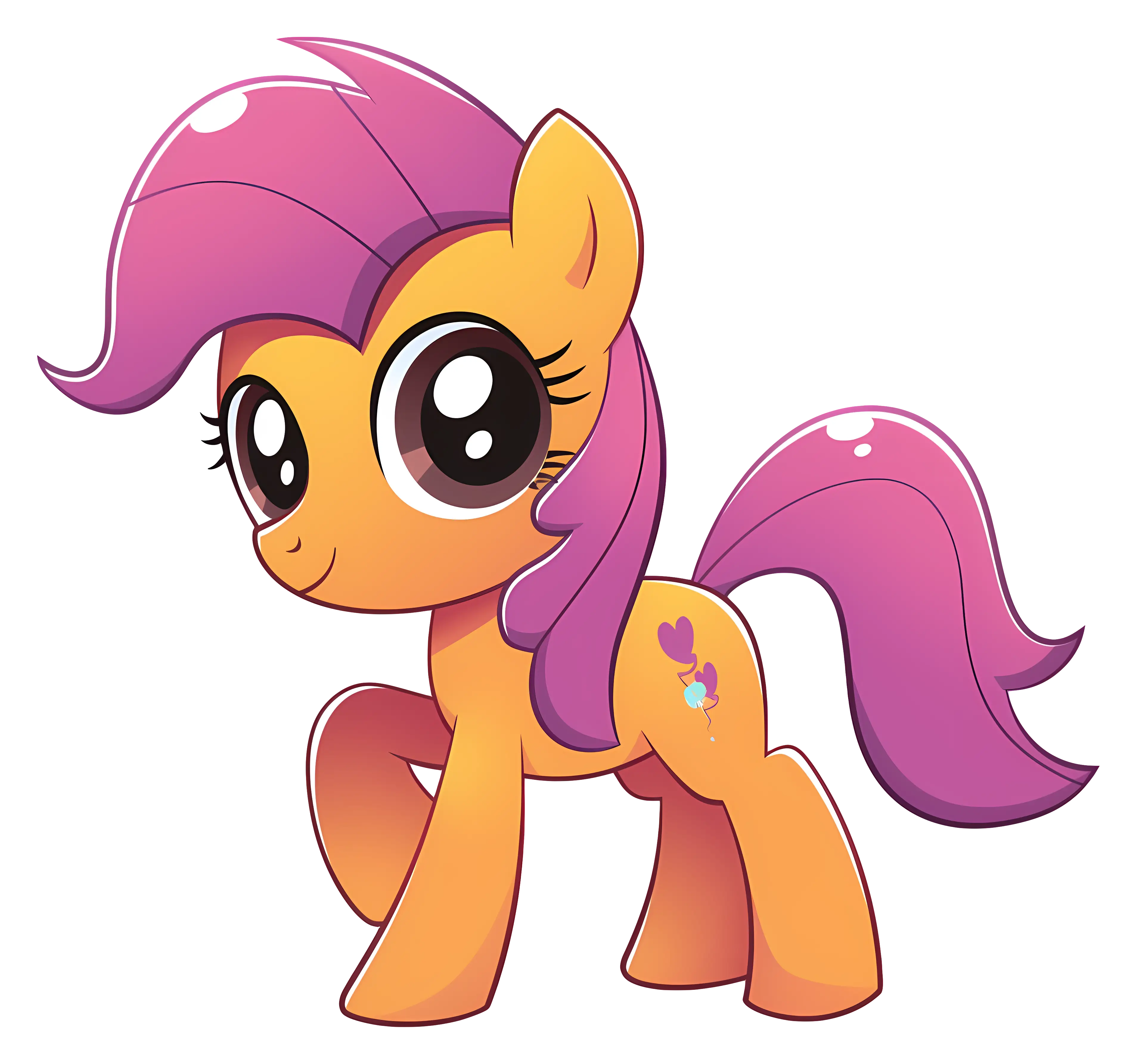 Orange Pony with Hat
