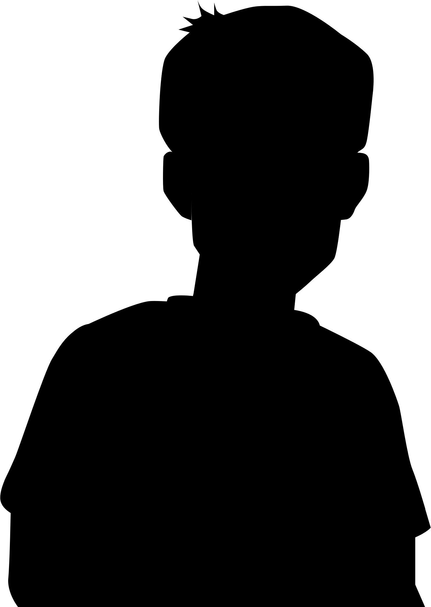 Black Silhouette of a Boy Illustration