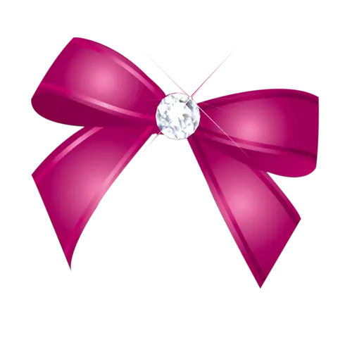 Pink Bow with Jewel Embellishment