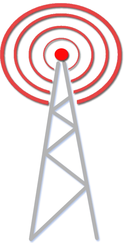 Red Signal Tower Broadcast Symbol