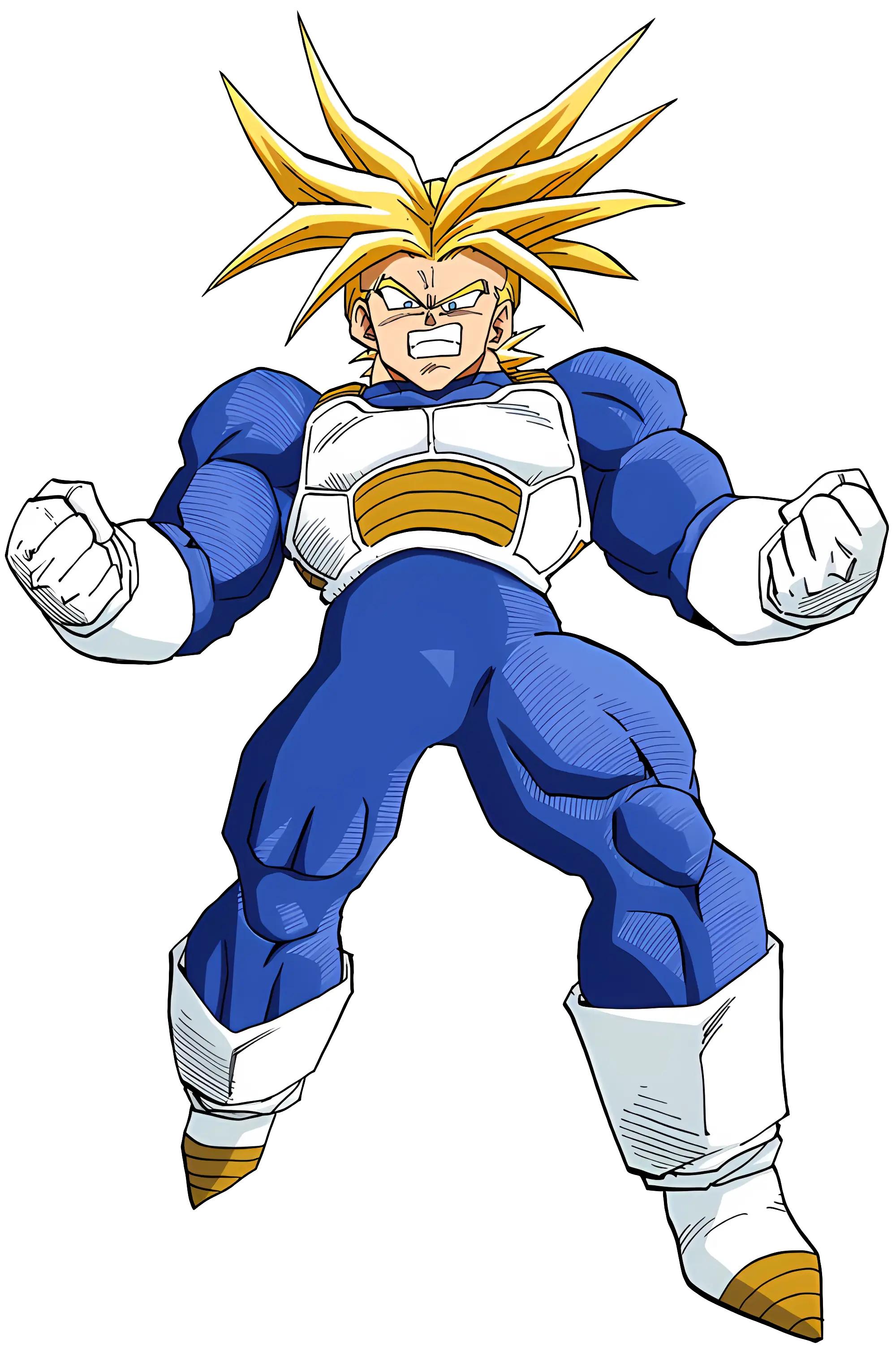 Anime Warrior with Blue Hair
