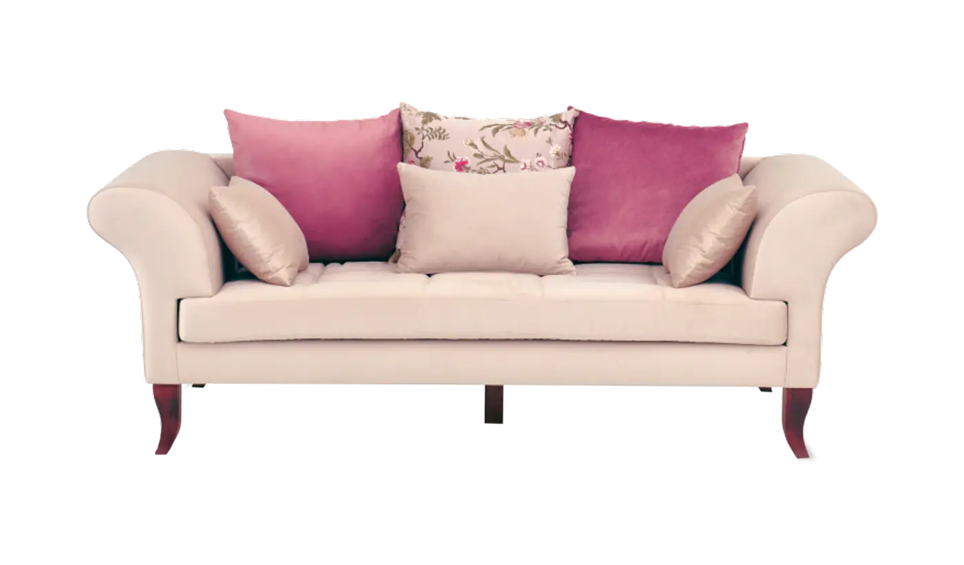 Comfortable Sofa with Decorative Pillows