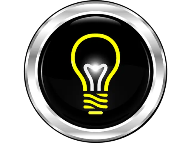 Light Bulb Icon with Black Background