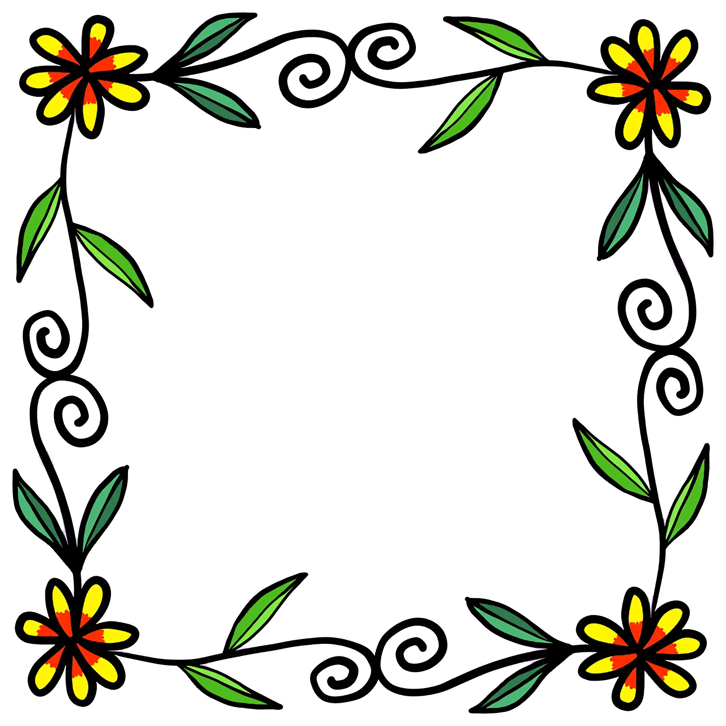 Colorful Flower Frame