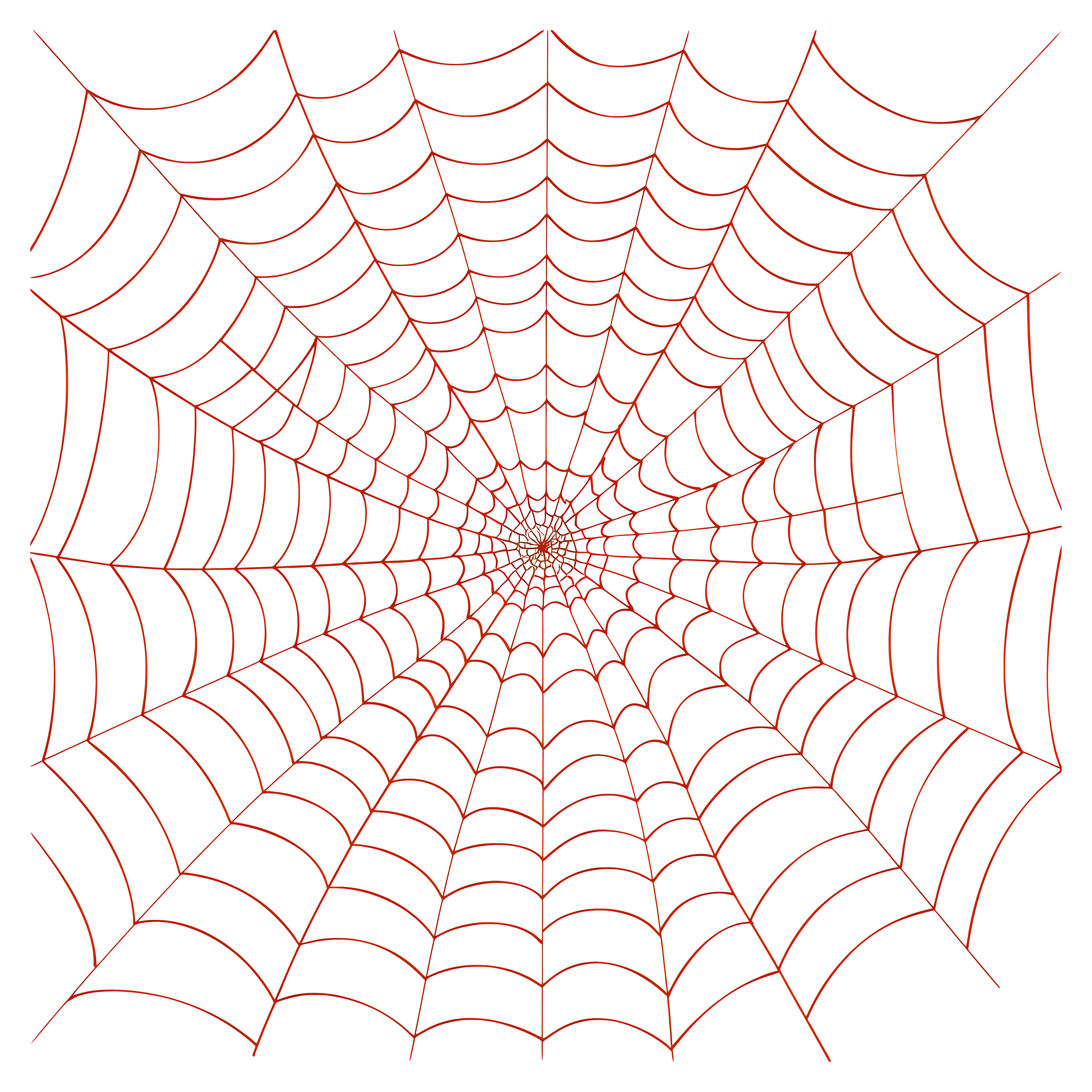 Intricate Red Spiderweb Design