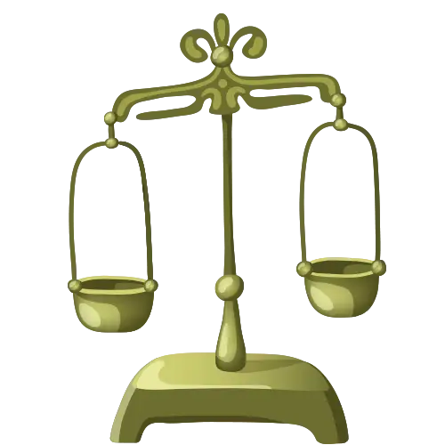 Golden Balance Scale for Justice and Fairness