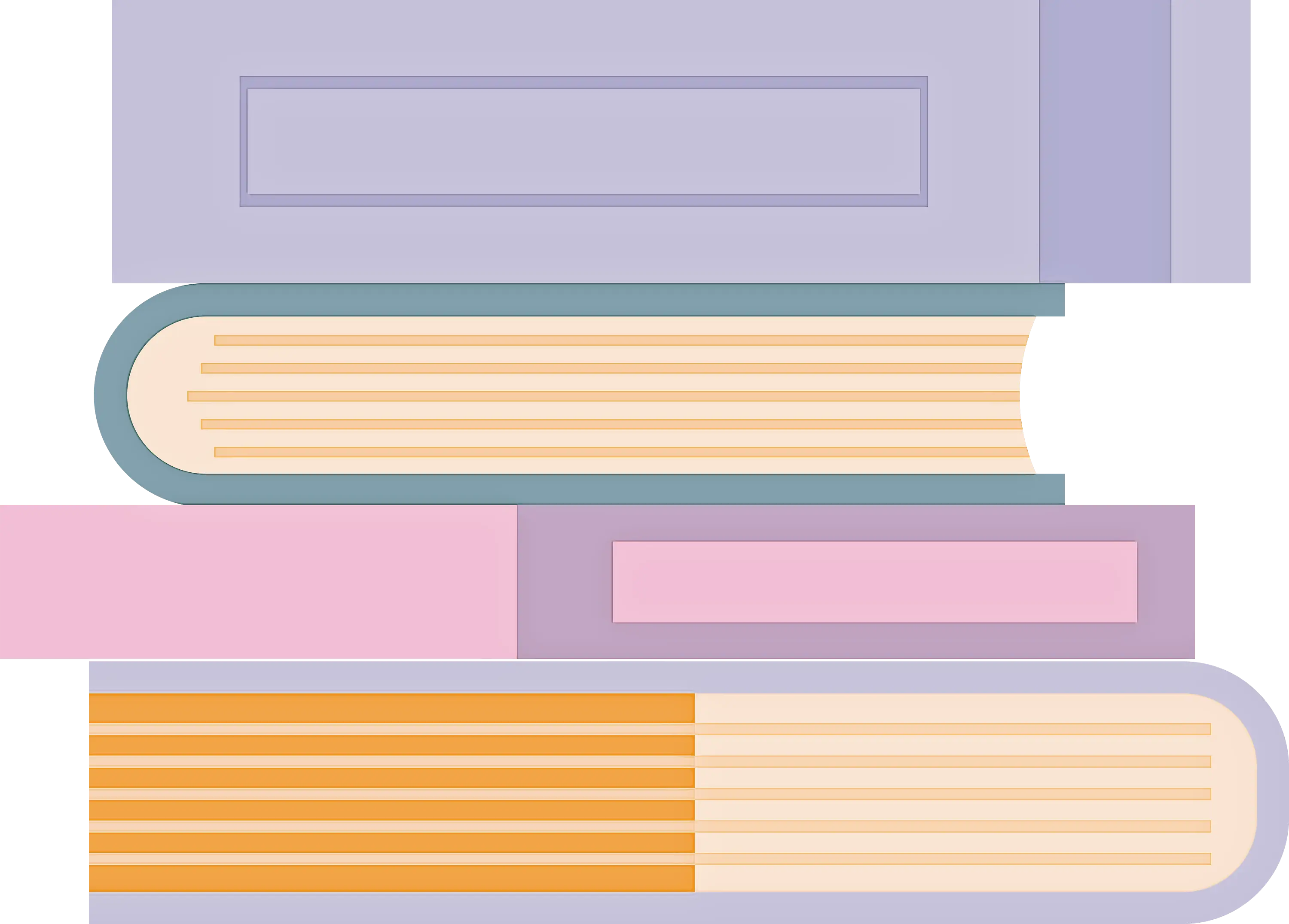 Stack of Colorful Books Illustration