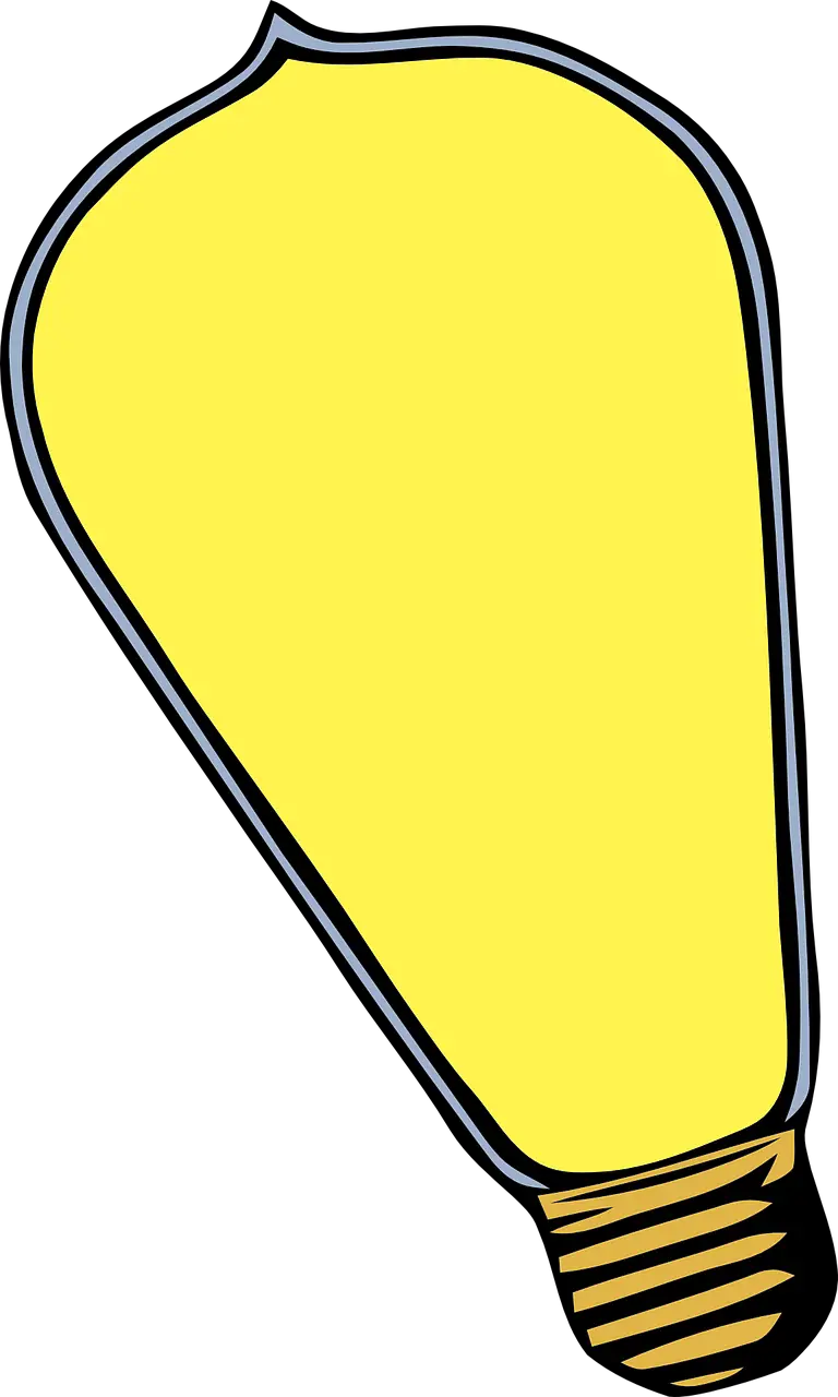 Yellow Light Bulb Illustration