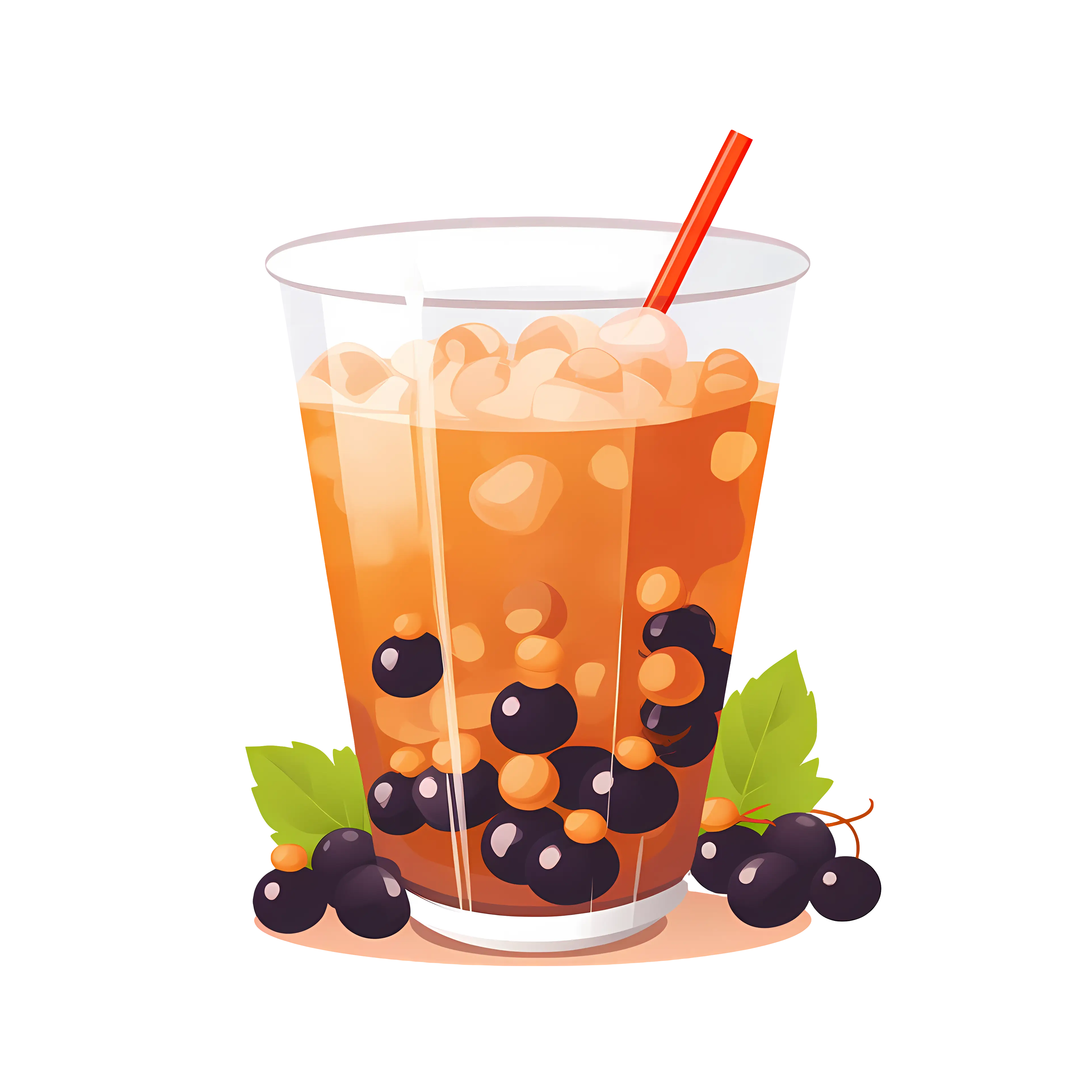 Popular Boba Milk Tea in Glass