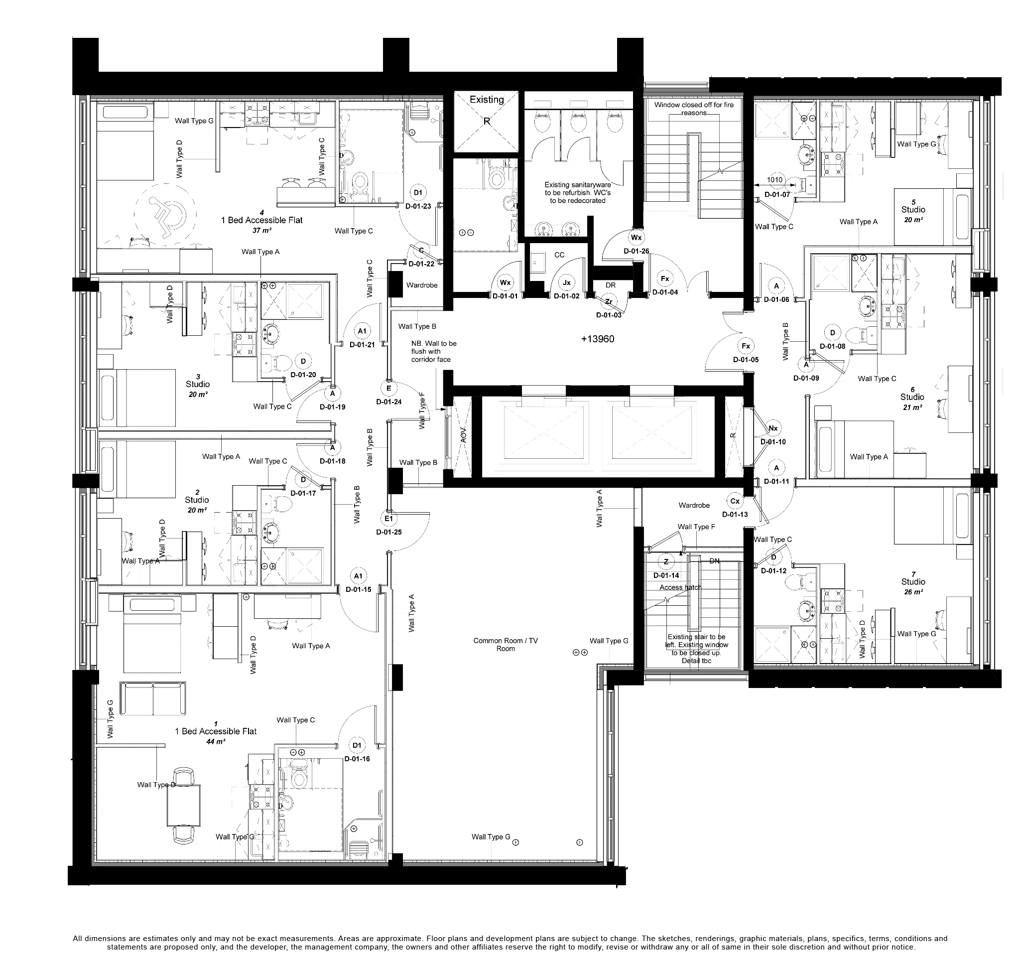 Detailed Apartment Floor Plan