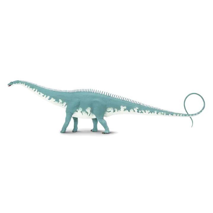 Illustration of a green sauropod dinosaur