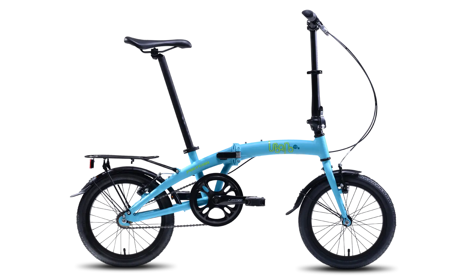 Blue Folding Bicycle for Urban Commute