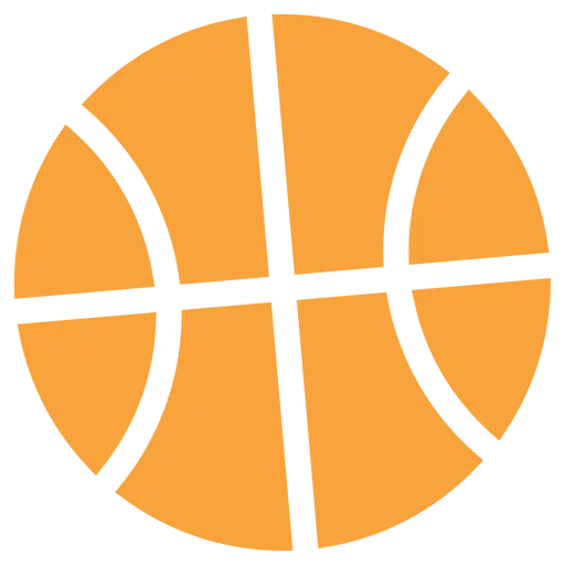 Orange Basketball Shape Icon