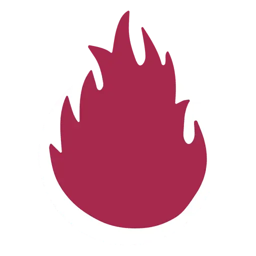 Red Flame Icon Illustrating Fire Themes