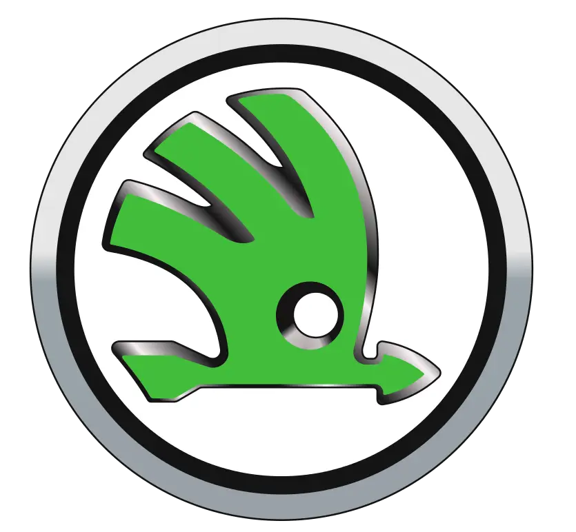 Green and Silver Automotive Logo