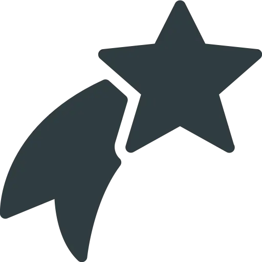Shooting Star Icon for Creativity and Dreams