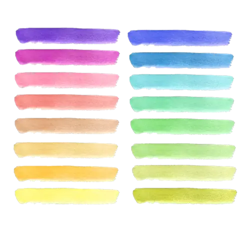 Colorful Watercolor Swatches in Striped Layout