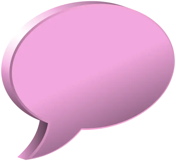 Pink Speech Bubble for Messaging and Dialogue