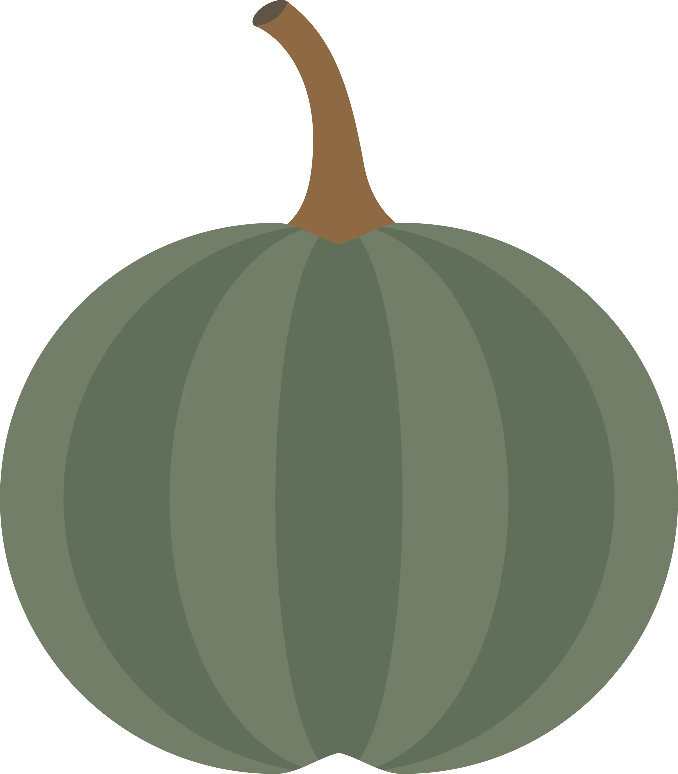 Illustration of a Green Pumpkin