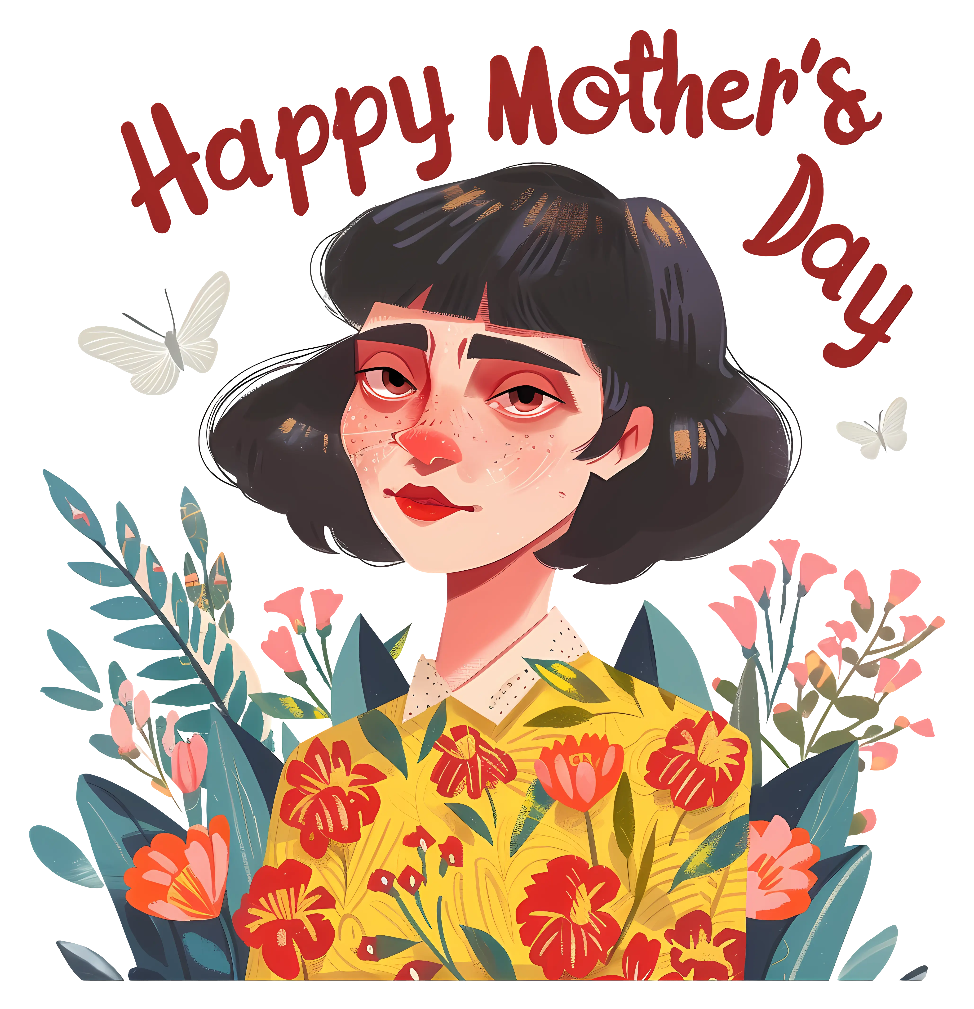 Happy Mother&#039;s Day Illustration