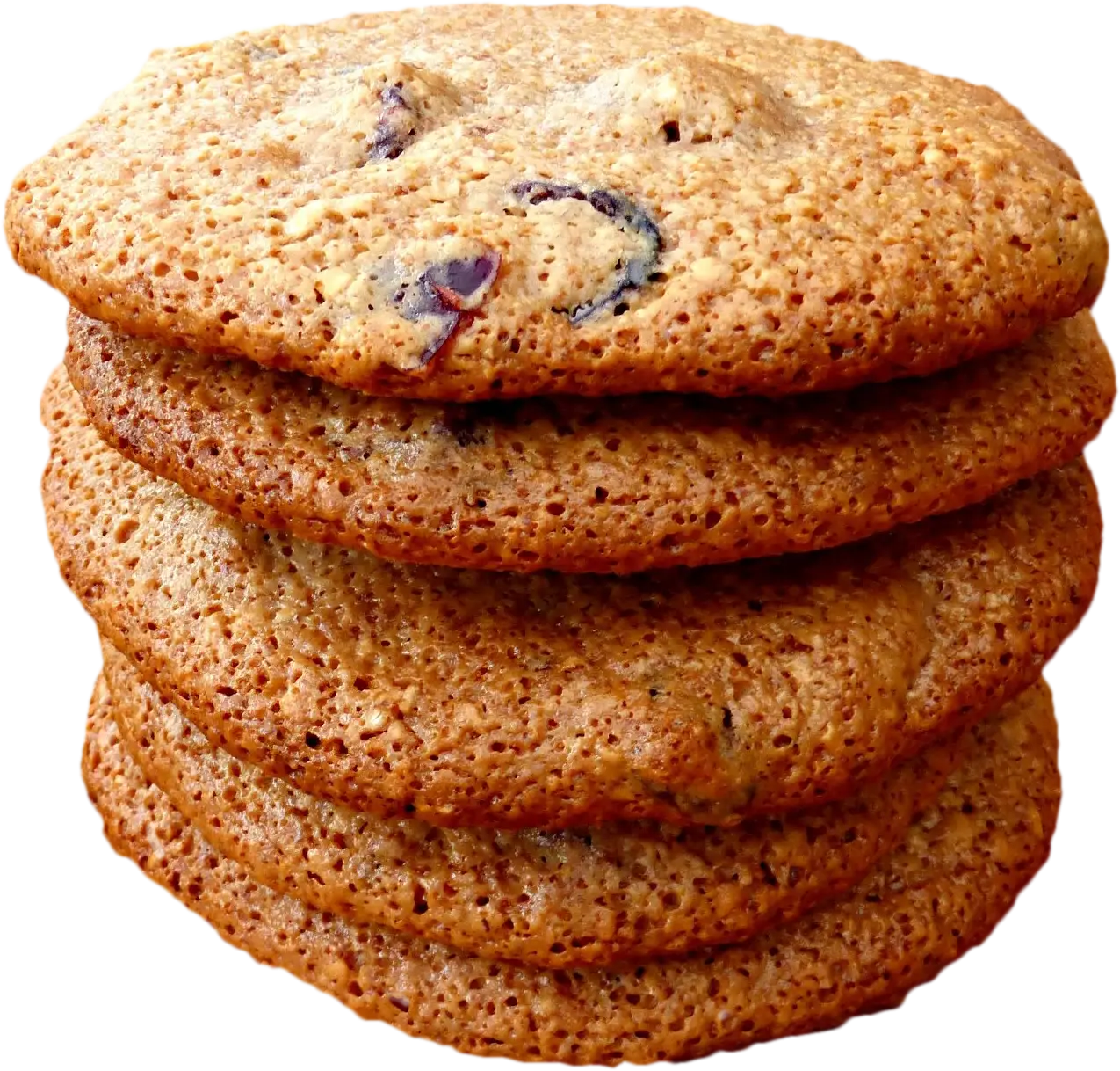 Stack of Crispy Brown Cookies