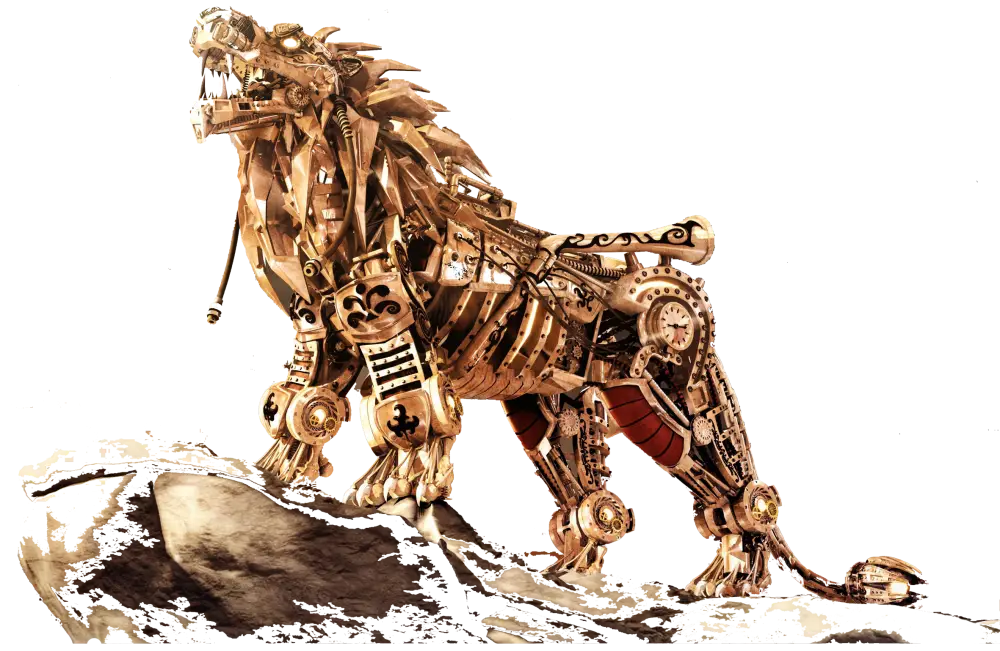 Golden Mechanical Lion